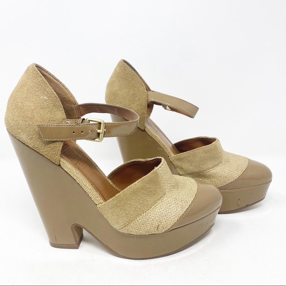 MRKT Market Lauren Heels Platform Tan Woven 7.5 - Picture 6 of 17